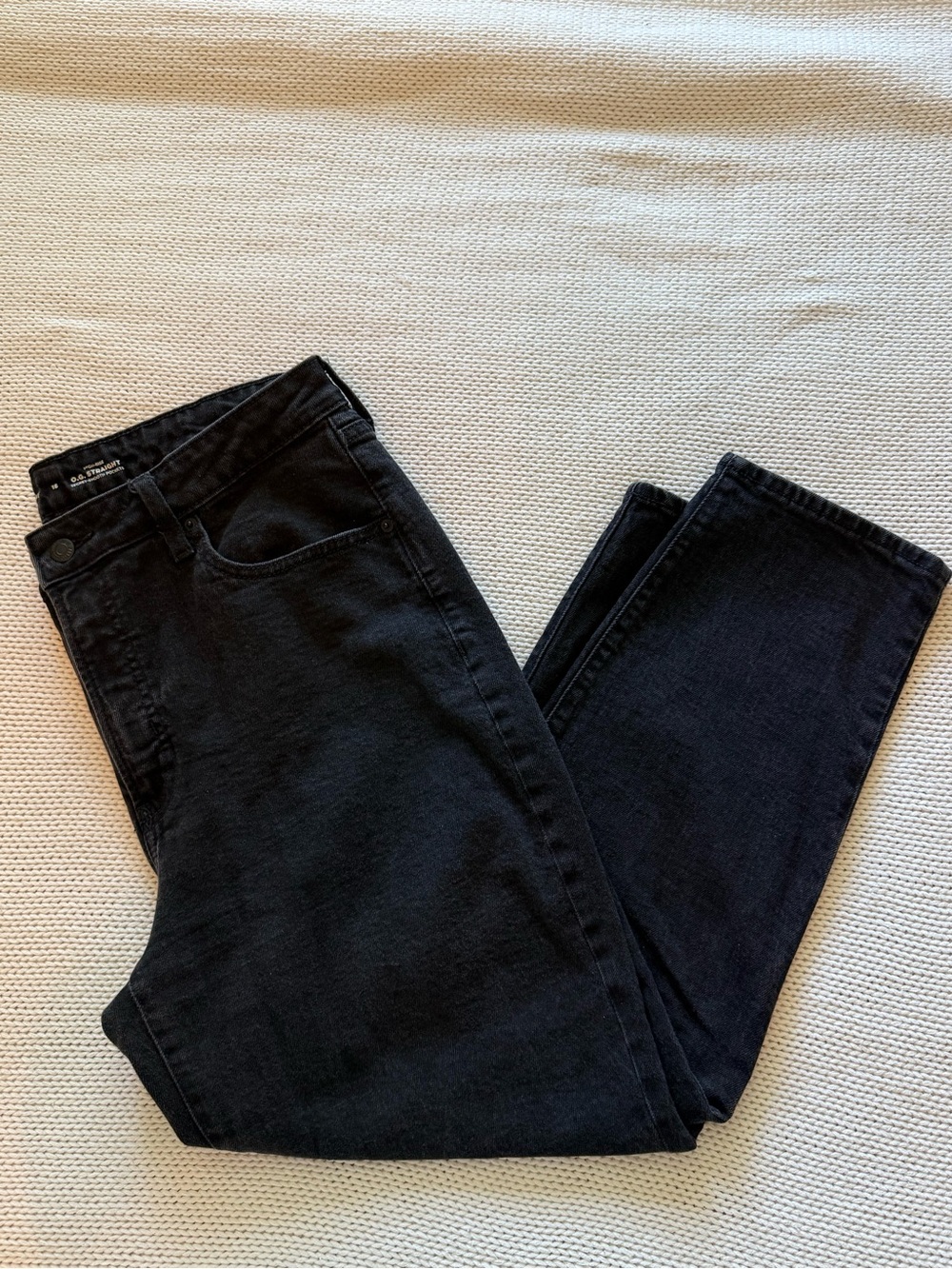 Old Navy Black High-Rise O.G. Straight Jeans size 16